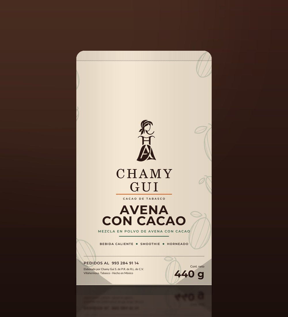 Bolsa de Chamy Gui Avena con Cacao, 440 gramos